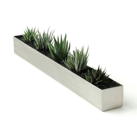 Modern Stainless Steel Trough Planter Box - Picture 4 of 4
